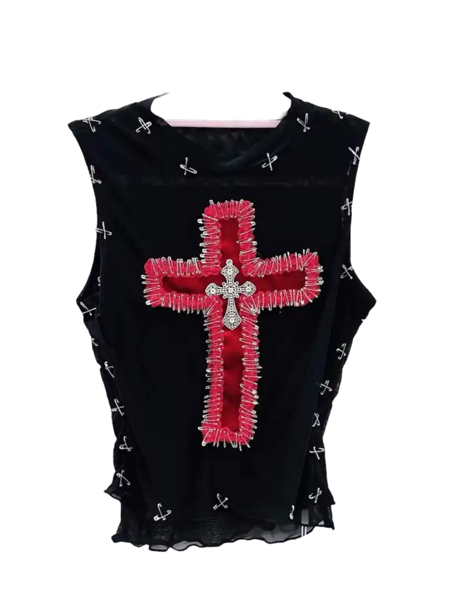 Pinned Cross Tank Harajuku Top