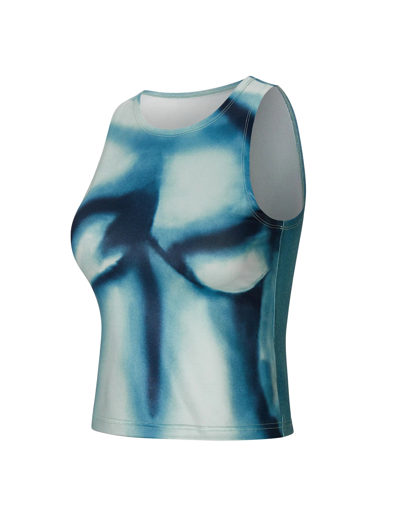 Blue Ice Silhouette Print Slim Fit Tee